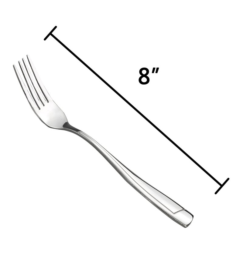 Cand 16-Piece Stainless Steel Dinner Forks, 8 Inch - Image 2